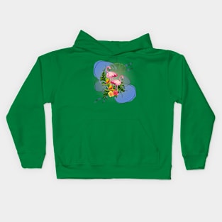 Couple flamingos Kids Hoodie